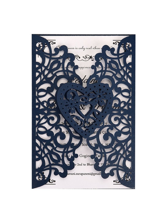 نيبمينينت مجموعة بطاقات زفاف مزينة بنقشة زهور مكونة من 10 قطع طراز D1223 - Image 1