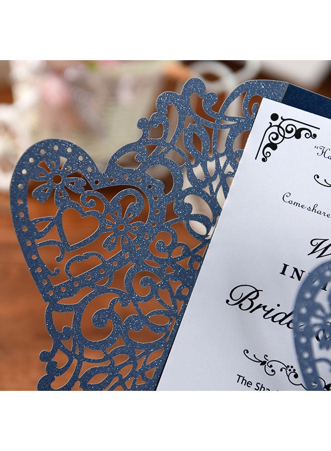 نيبمينينت مجموعة بطاقات زفاف مزينة بنقشة زهور مكونة من 10 قطع طراز D1223 - Image 3