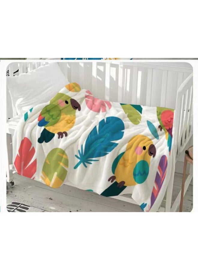 عام بطانية رقيقة من الفانيلا الكرتونية للأطفال والرضع (دافئة ومريحة، ومناسبة للنوم والألعاب) 70 سم * 100 سم - Image 1