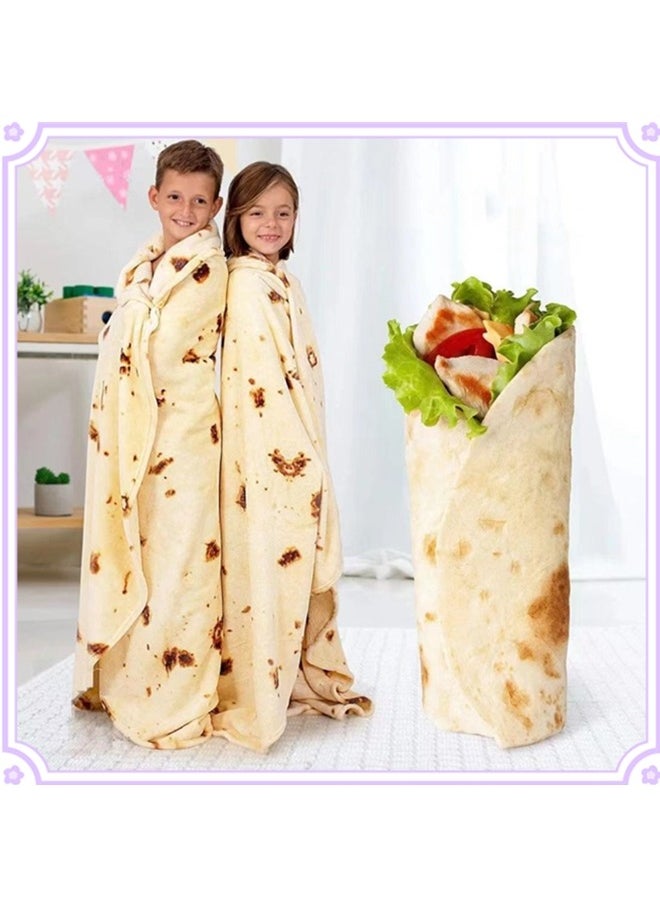 Beauenty Soft And Comfortable Pancake Blanket,interesting And Novel Food Throw Blanket,adult And Children's Tortilla Blanket,flannel Taco Blanket, Bedroom,living Room And Children's Room (60 Inches)  - Image 5