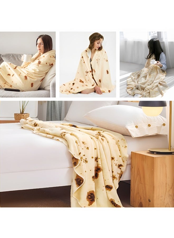 Beauenty Soft And Comfortable Pancake Blanket,interesting And Novel Food Throw Blanket,adult And Children's Tortilla Blanket,flannel Taco Blanket, Bedroom,living Room And Children's Room (60 Inches)  - Image 4