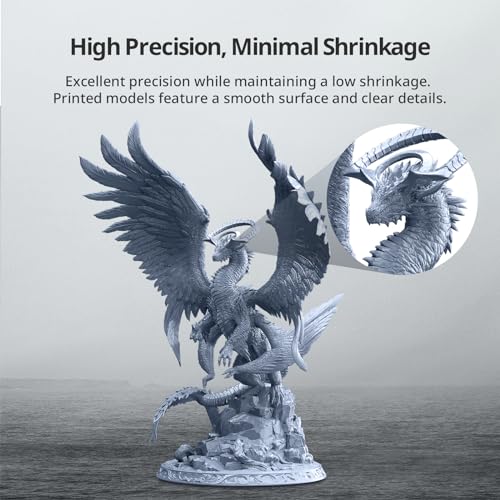 ANYCUBIC Tough Resin 2.0, 3D Printer Resin with Upgraded High Toughness and High Precision, 365-405nm Fast Curing 3D Resin for 4K 8K LCD/DLP/SLA 3D Printing (Grey, 1kg) - Image 3