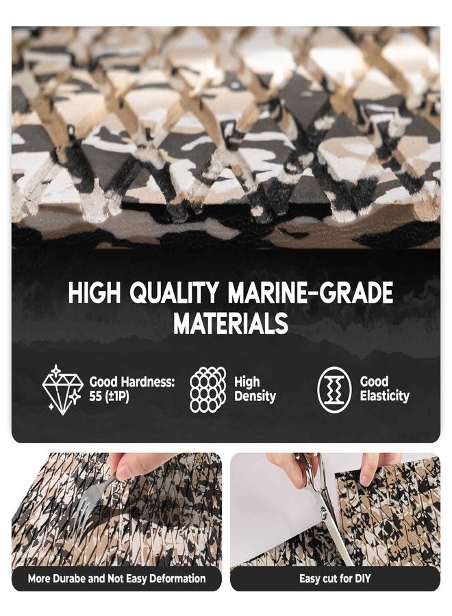 FOCEAN Boat Flooring EVA Foam Boat Decking Camo Marine Flooring Self-Adhesive Marine Mat for Motorboat RV Yacht Kayak, 47.2''x 15.7'', Desert Camo - Image 2