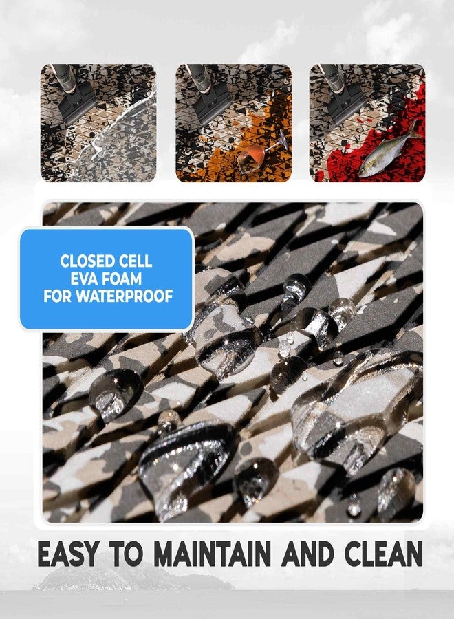 FOCEAN Boat Flooring EVA Foam Boat Decking Camo Marine Flooring Self-Adhesive Marine Mat for Motorboat RV Yacht Kayak, 47.2''x 15.7'', Desert Camo - Image 5