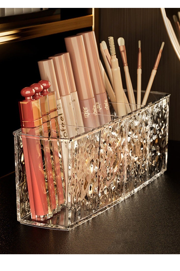 الماء التموج واضح الماكياج فرشاة تخزين مربع الاكريليك Dresser الرائعة أحمر الشفاه منظم مربع المرأة الحمام الماء الماكياج أداة حامل - Image 3