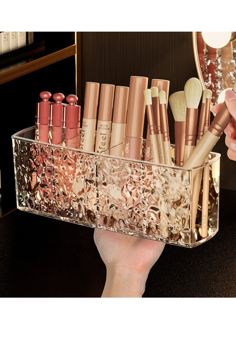 الماء التموج واضح الماكياج فرشاة تخزين مربع الاكريليك Dresser الرائعة أحمر الشفاه منظم مربع المرأة الحمام الماء الماكياج أداة حامل - Image 4