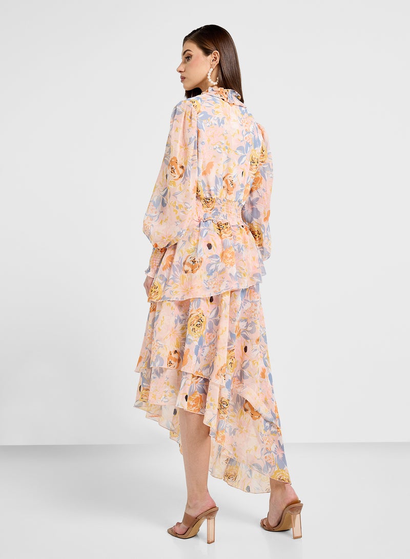 ايلا فستان طبقات بنقشة الزهور - Image 2