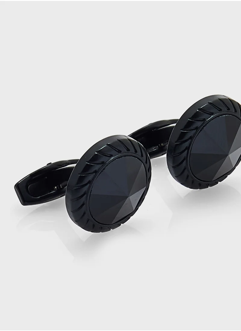 Robert Wood Classic Tuxedo Round Cufflinks
