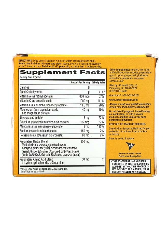 Airborne Immune Support Supplement Very Berry 3 Tubes 10 Effervescent Tablets Each  - Image 2