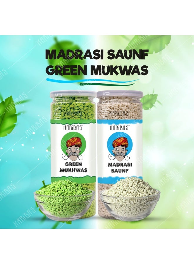 HARIBAS Combo Madrasi Mukhwas 200gm and Green 200gm | Mouth Fresheners | Bottle | Sweet Saunf Mouth Freshener, After Meal and Drink Mouth Freshener - Easy to Store - Image 4