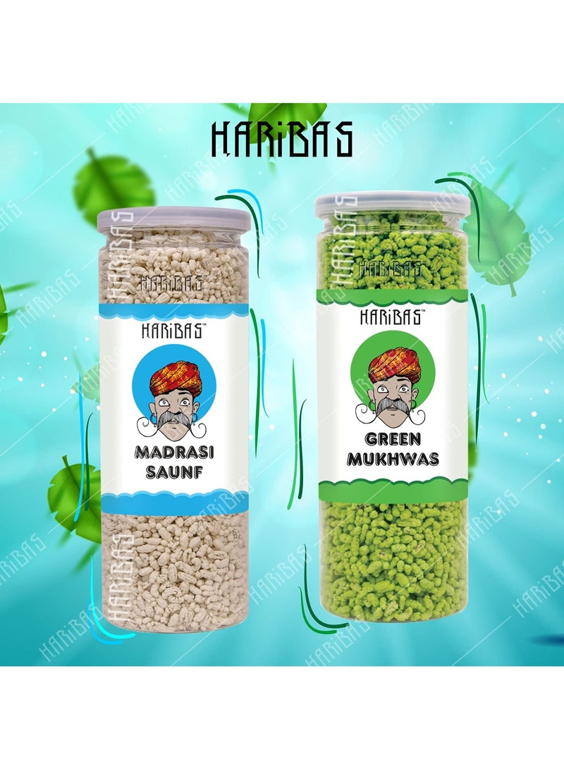 HARIBAS Combo Madrasi Mukhwas 200gm and Green 200gm | Mouth Fresheners | Bottle | Sweet Saunf Mouth Freshener, After Meal and Drink Mouth Freshener - Easy to Store - Image 3