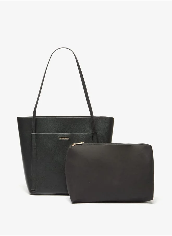 فلورا بيلا من شو إكسبرس Women Textured Tote Bag with Double Handle and Pouch