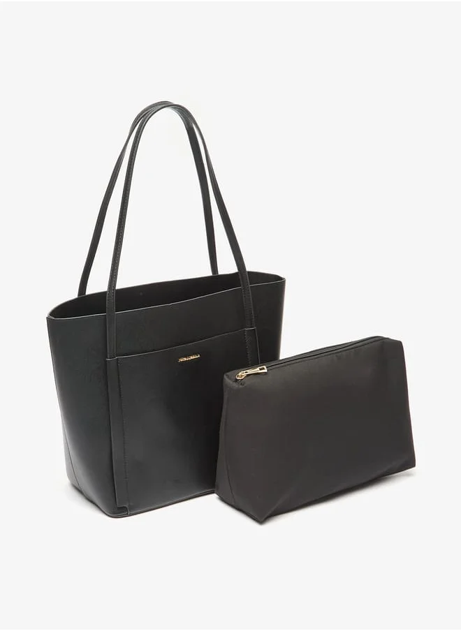 فلورا بيلا من شو إكسبرس Women Textured Tote Bag with Double Handle and Pouch