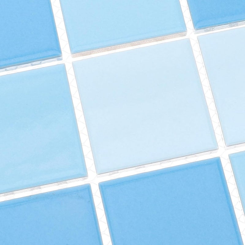 Ceramic Pool Tiles Mosaic Blue Glossy Finish Seamless Swimming Pool Wall Floor Decorative Repair Tiles 36 Pieces for Home - Image 4