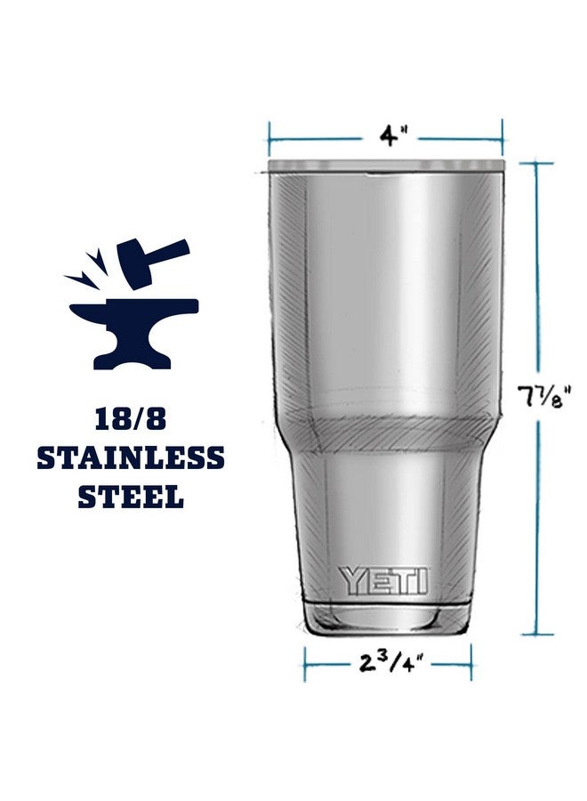 YETI Rambler 30 oz Tumbler, Stainless Steel, Vacuum Insulated with MagSlider Lid, Nordic Blue - Image 2