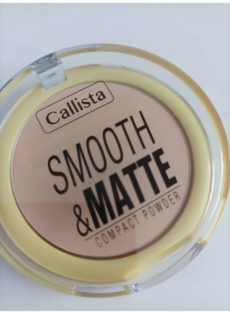 Callista Smooth & Matte Compact Face Powder 51 Soft Sand for Shine Control and Flawless Finish - Image 4