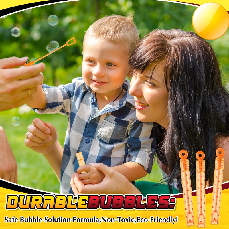 Rotatingpals 32 Pcs Red Star Print Bubble Wands Orange Bubble Wands For Party Favors Summer Activity Birthday Gifts School Prizes Carnival Easter Goody Bag Stuffers Wedding Supplies - Image 4