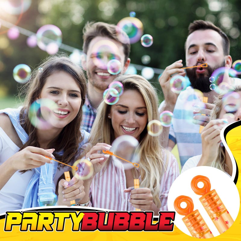 Rotatingpals 32 Pcs Red Star Print Bubble Wands Orange Bubble Wands For Party Favors Summer Activity Birthday Gifts School Prizes Carnival Easter Goody Bag Stuffers Wedding Supplies - Image 5