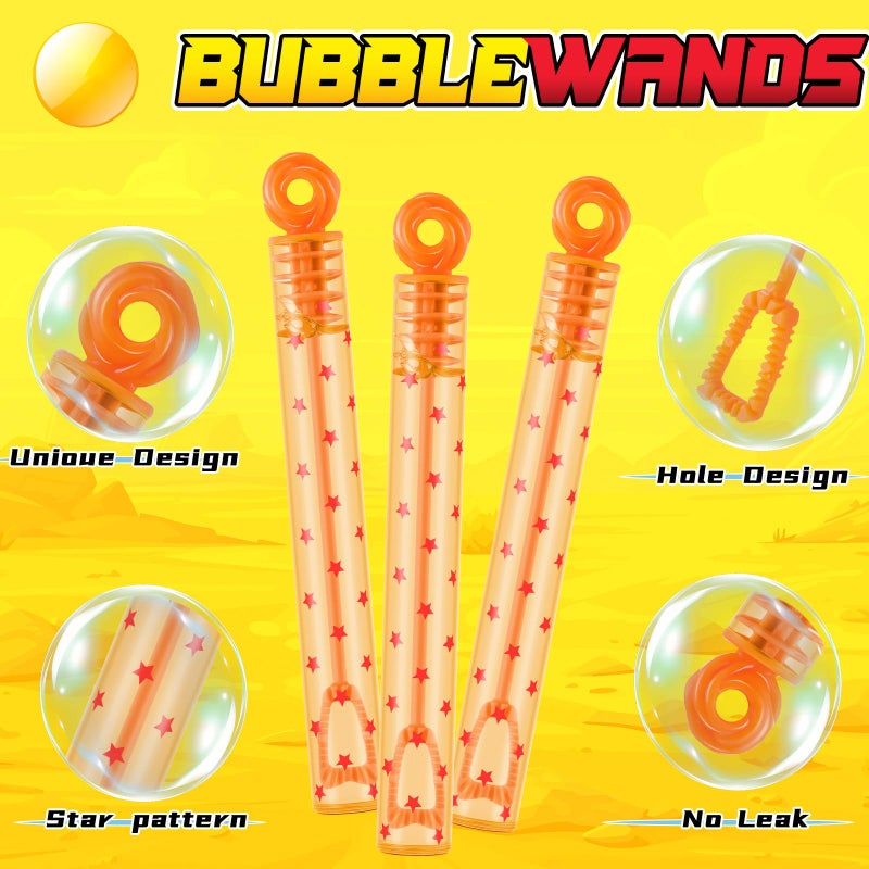Rotatingpals 32 Pcs Red Star Print Bubble Wands Orange Bubble Wands For Party Favors Summer Activity Birthday Gifts School Prizes Carnival Easter Goody Bag Stuffers Wedding Supplies - Image 2
