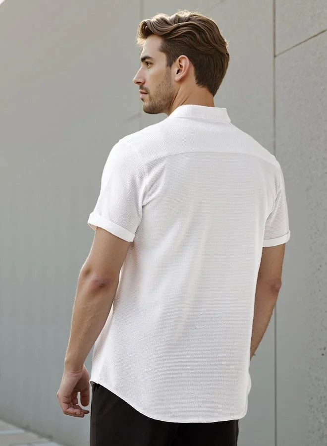 Iconic Iconic Textured Slim Fit Shirt