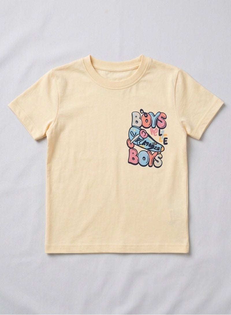 Boys Cotton Graphic T Shirt Casual Short Sleeve Crew Neck Kids Tee with Colorful Skateboard Print Boys Will Be Boys Soft Breathable Summer Everyday Wear Comfortable Fashion Top for Children - Image 1