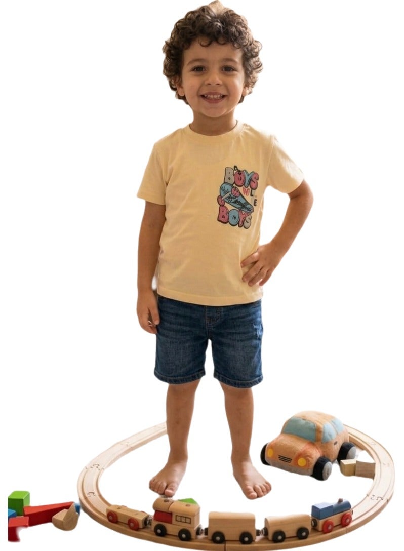 Boys Cotton Graphic T Shirt Casual Short Sleeve Crew Neck Kids Tee with Colorful Skateboard Print Boys Will Be Boys Soft Breathable Summer Everyday Wear Comfortable Fashion Top for Children - Image 3