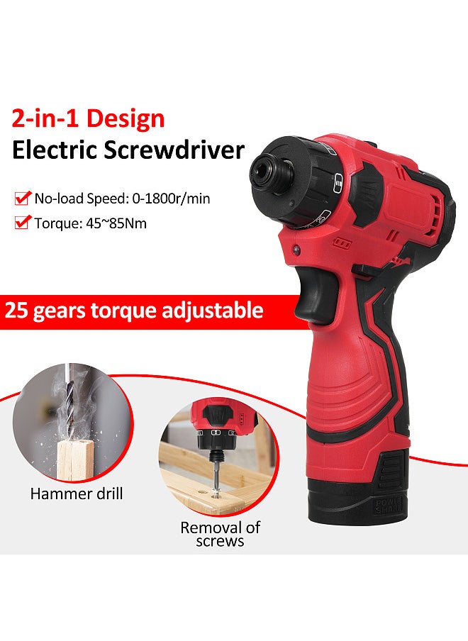 Generic - 16.8V Cordless Drill and Impact Driver Set Lithium Screwdriver Torque Adjustable 2 Speed Control Modes Multifunctional Repairing Tool Kit Brushless Motor Electric Screw Driver - Image 1