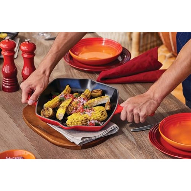 Enameled Cast Iron Signature Square Skillet Grill - Image 5