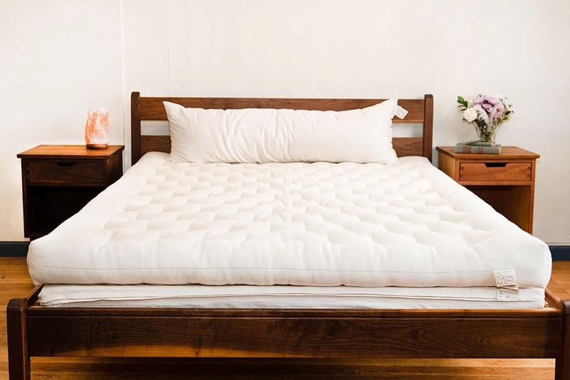 IMSMARTMART Cotton Quilt White Mattress, 72x72x5 Inches, Double Bed Size, Extra Thick Padding, Foldable, Rollable Movable Picnic Cotton Mattress - Image 1