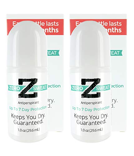 ZeroSweat Antiperspirant Deodorant  Clinical Strength Hyperhidrosis Treatment  Reduces Armpit Sweat 2 Pack