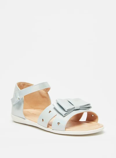 فلورا بيلا Bow Accented Sandals with Hook and Loop Closure