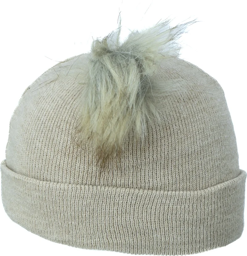 اوبلاند Girls Winter Thick Beanie Double Pompom Model Cotton Folded Warm Flexible Comfortable