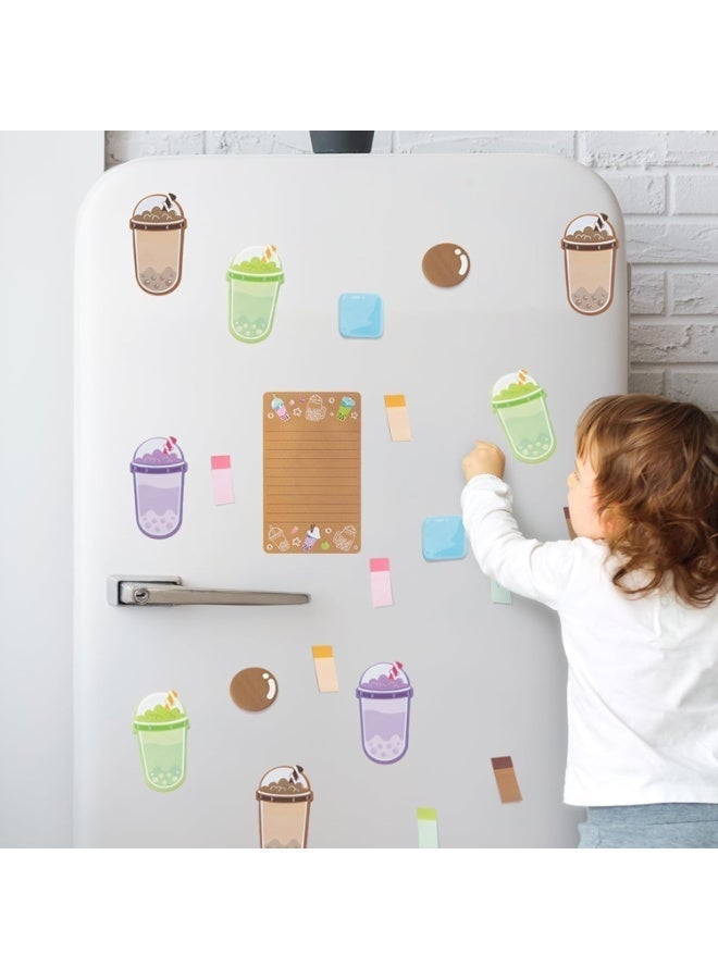 550 Sheets Sticky Notes Set, Milk Tea Self-Stick Note Pad Set, Removable Adhesive Memo Pads, Cute Sticky Tabs Page Markers for Children, Home Office School Supplies Students Teacher Gifts - Image 4