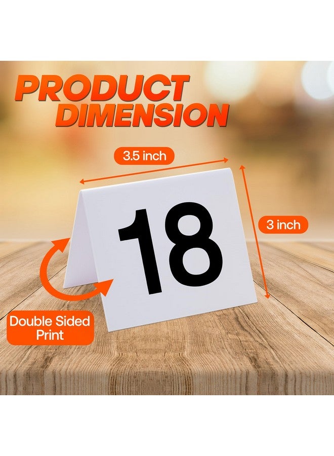 TAPIX Restaurant Table Numbers 1-50 White, Tent Table Numbers (3 in x 3.5 in) - Image 2