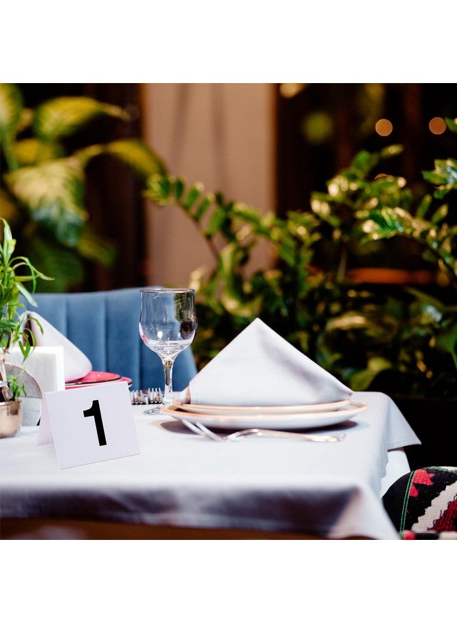 TAPIX Restaurant Table Numbers 1-50 White, Tent Table Numbers (3 in x 3.5 in) - Image 4