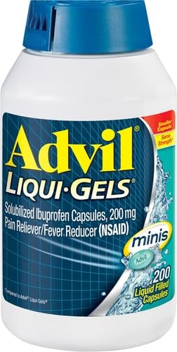 Advil Liqui-Gels minis Pain Reliever and Fever Reducer, Pain Medicine for Adults with Ibuprofen 200mg for Pain Relief - 200 Liquid Filled Capsules - Image 4