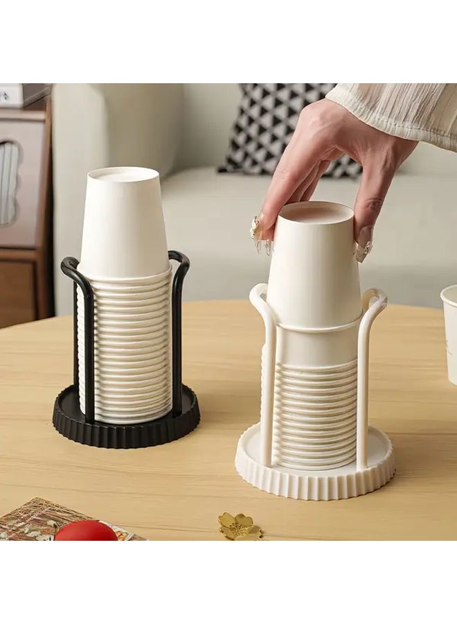 Black Disposable Cup Holder Organizer For Kitchen Office Bathroom Cafe Storage - Image 1