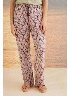women'secret Maroon printed long pants  - Image 3