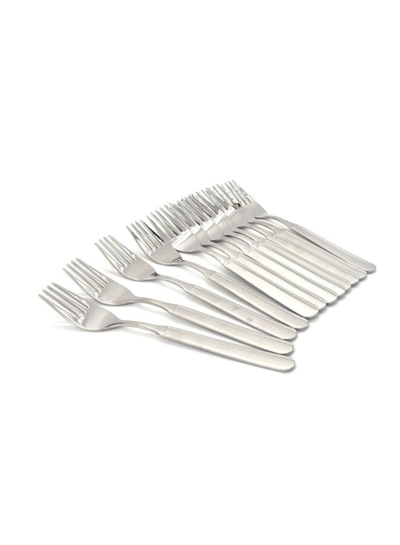 LTR 12-Pieces Stainless Steel Table Forks Set  Dinner Fork Set Ideal For Eating Salad Dessert Appetizer Fruit Salad Chinese Food Dishwasher Safe Dinner Forks  Table Forks Ideal For Family  Hotels - Image 3