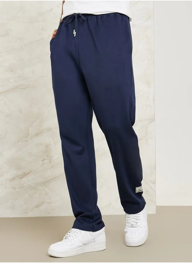 Styli Patch Detail Joggers with Drawstring Closure