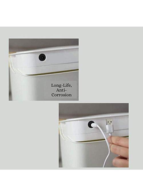 KKZY KKZY Wireless Sensor Automatic Trash Bin Touchless Garbage Bin Bathroom Toilet Dustbin Kitchen Household Waste Bin Automatic Trash Cans Smart Trash Bin 14LT1 pcs  - Image 4