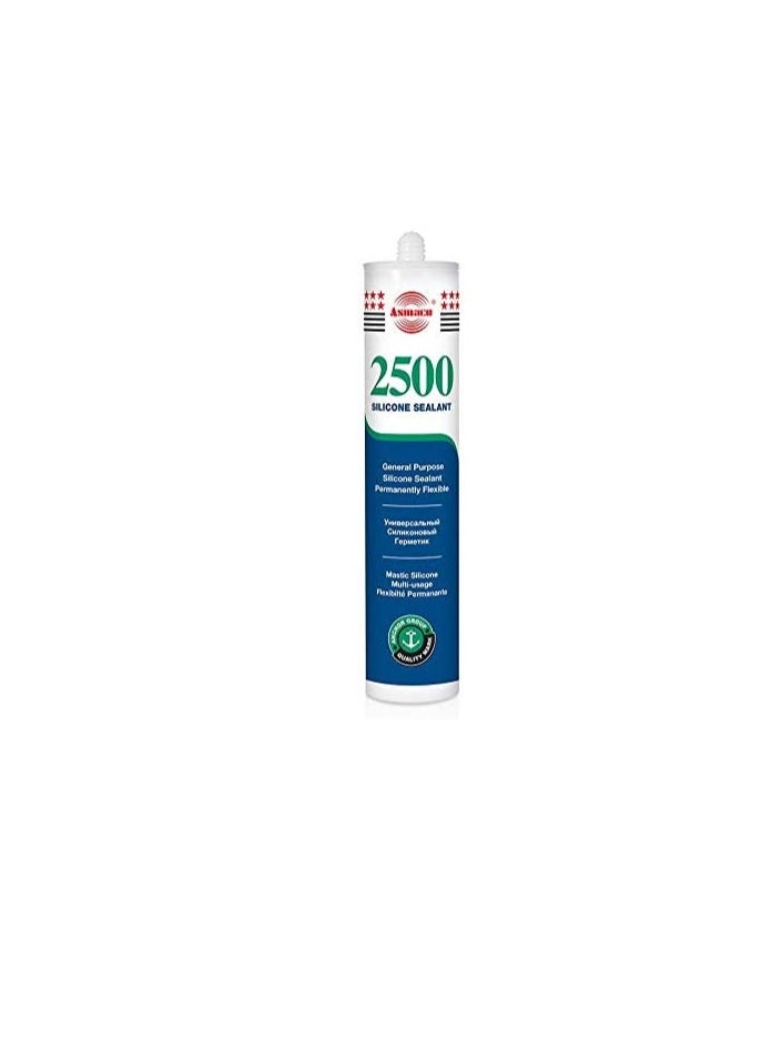 Asmaco - Asmaco 2500 - General Purpose Silicone Sealant White - 24 pcs per 1 box - Image 1