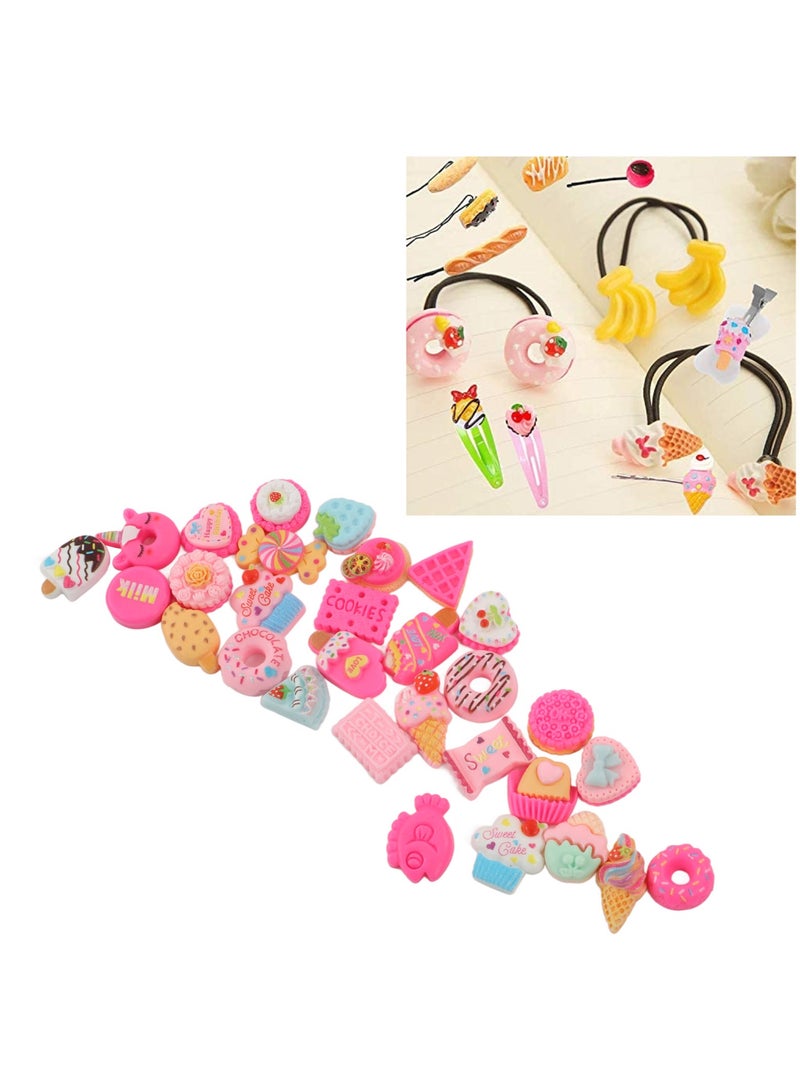 فيلوز مجموعة مكونة من 30 قطعة من الكعك المشكل والآيس كريم والخبز والدونات والبسكويت والحلوى ومواد تزيين ذاتية الصنع - Image 3