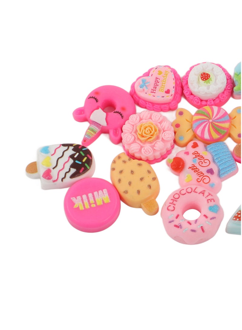 فيلوز مجموعة مكونة من 30 قطعة من الكعك المشكل والآيس كريم والخبز والدونات والبسكويت والحلوى ومواد تزيين ذاتية الصنع - Image 4