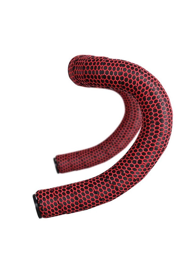YelaJoy Bike Handlebar Tapes, Road Bicycle Bar Tape, Handle Wraps 2 Rolls for Road Bikes and Cycling(Red)  - Image 2
