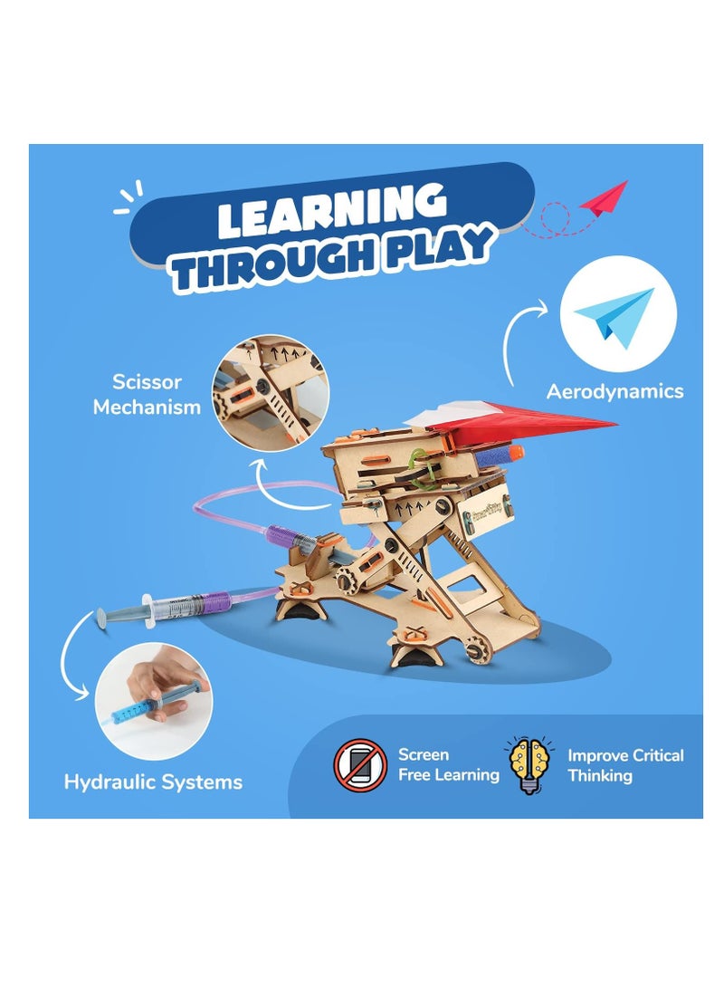 Smartivity Hydraulic Plane Launcher STEM DIY Fun Toy for Kids 6 to 14 Best Birthday Gift Toy for Boys & Girls Age 6 8 10 12 Science Toy Educational  - Image 2