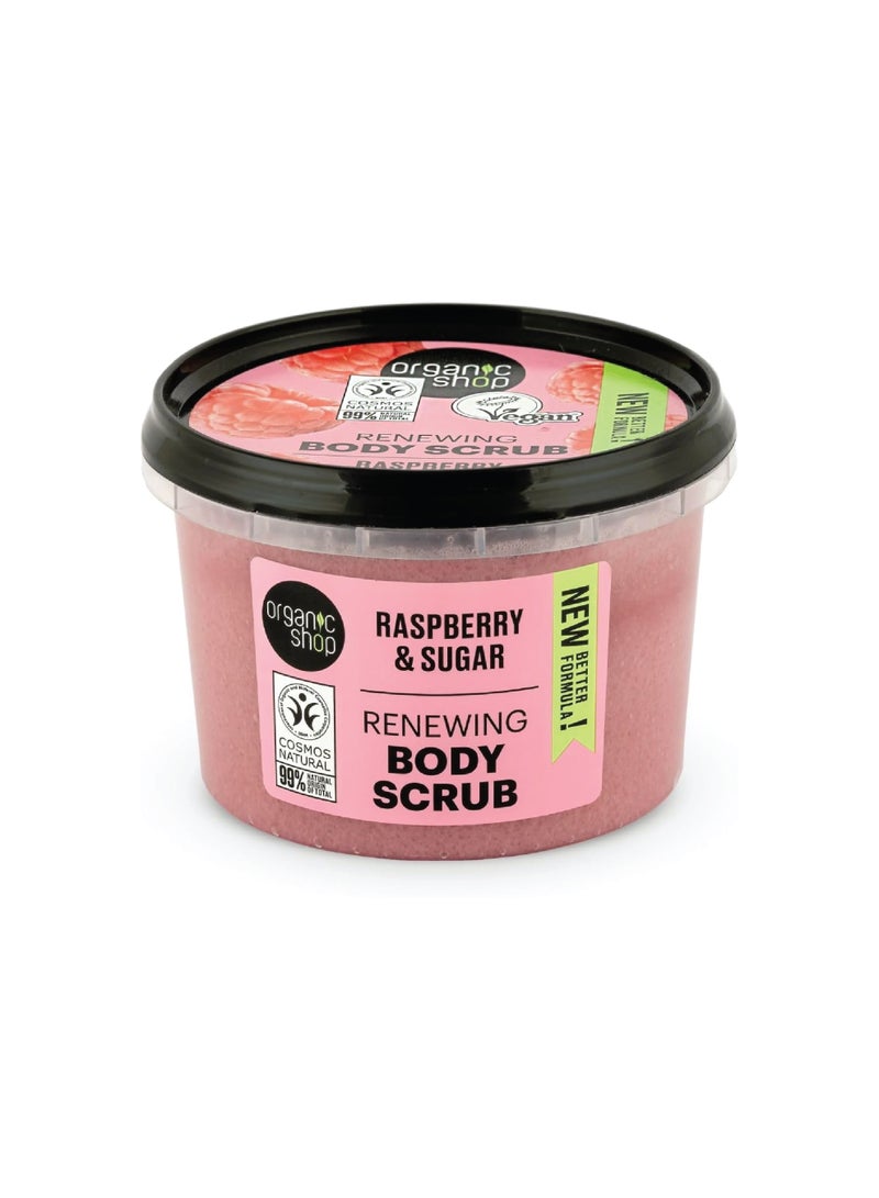 Organic Shop Raspberry Cream Body Scrub 250 ml - Image 1