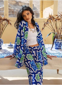 Clue Voile Self Pattern Kimono  - Image 3