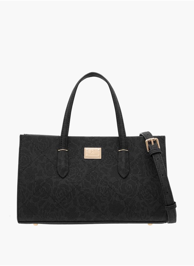 Flora Bella By Shoexpress Women Textured Tote Bag with Detachable Strap and Zip Closure  - Image 1
