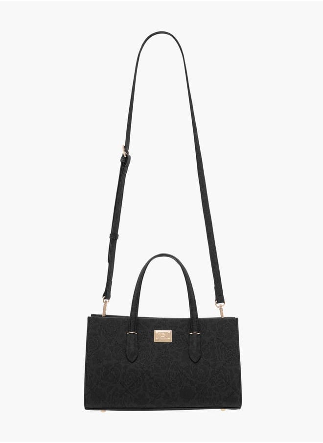 Flora Bella By Shoexpress Women Textured Tote Bag with Detachable Strap and Zip Closure  - Image 2